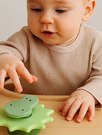 Giocattolo bebé spinner con ventosa dinosauro | Little L