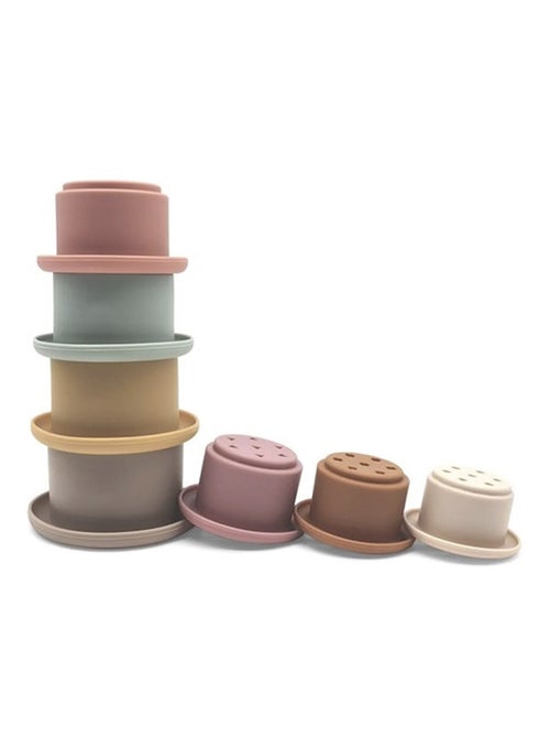 Giocattolo da bagno - bicchieri impilabili in silicone | Magni - Kiabi