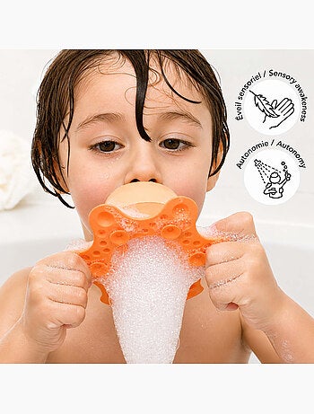 Giocattolo da bagno polpo per bebè schiuma e spruzzo | oppi® | oppi®