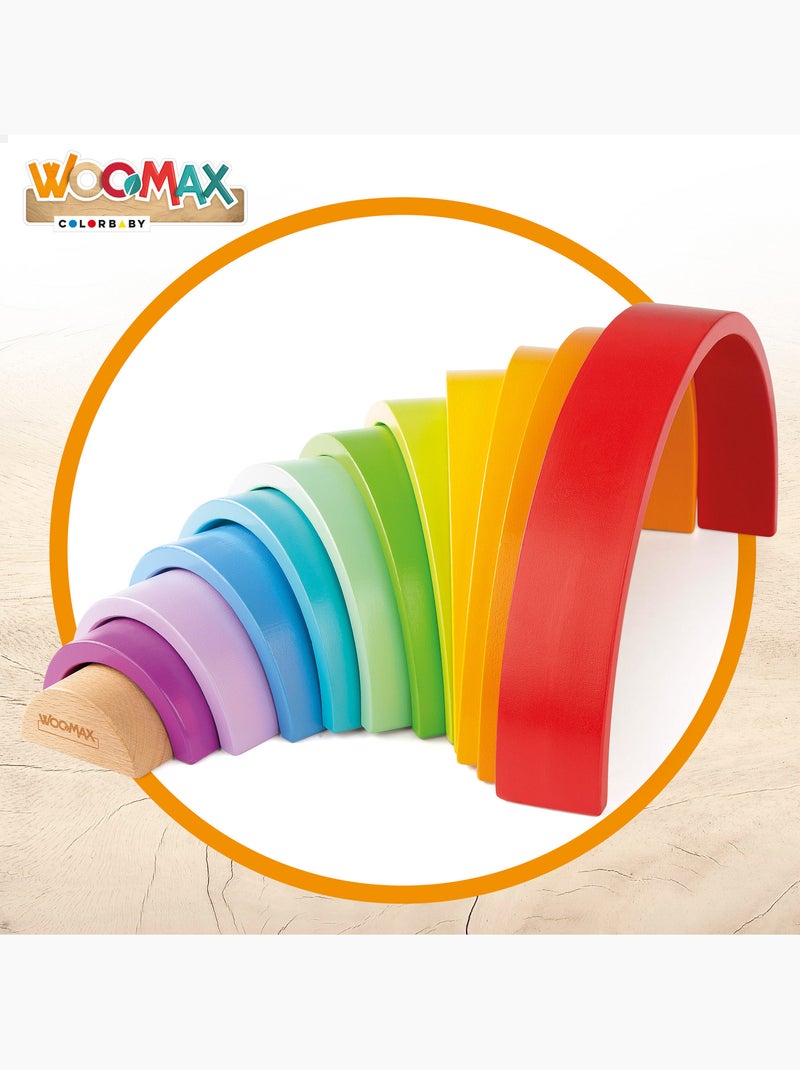 Giocattolo da costruzione in legno arcobaleno XL WOOMAX N/D - Kiabi