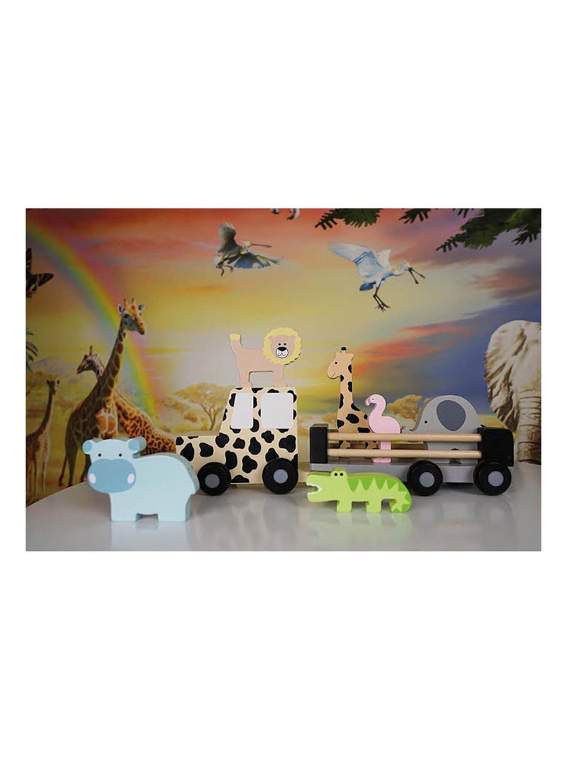 Giocattolo in legno - grande jeep safari | JaBaDaBaDo Multicolore - Kiabi