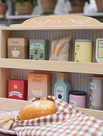 Giocattolo in legno - scaffale con negozio | JaBaDaBaDo