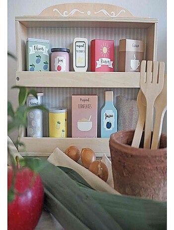 Giocattolo in legno - scaffale con negozio | JaBaDaBaDo