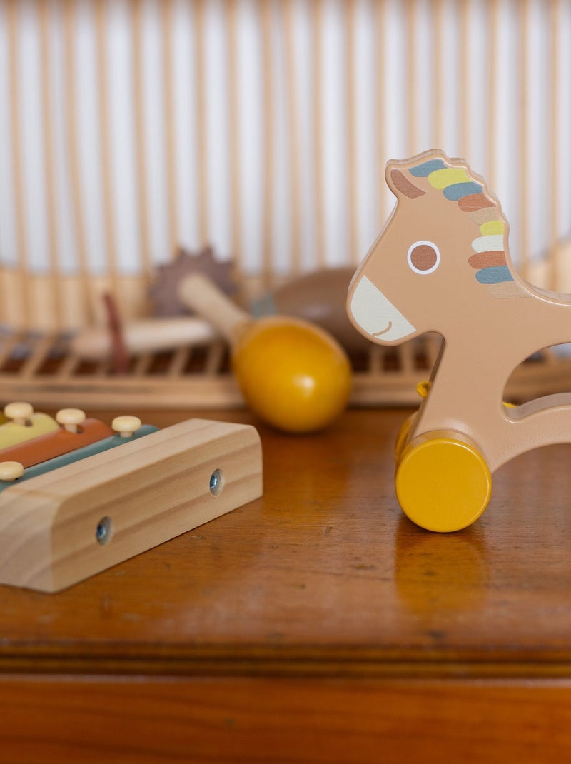 Giocattolo in legno da tirare per bambini Multicolore - Kiabi