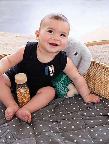 Giocattolo per neonato bottiglia sensoriale con suono - Petit Boum