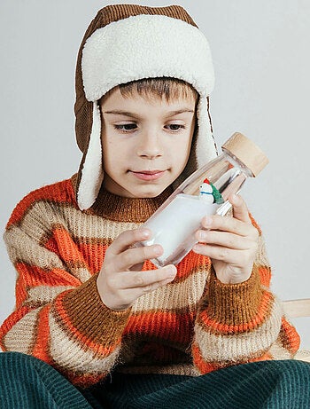 Giocattolo per neonato bottiglia sensoriale con suono | Petit Boum