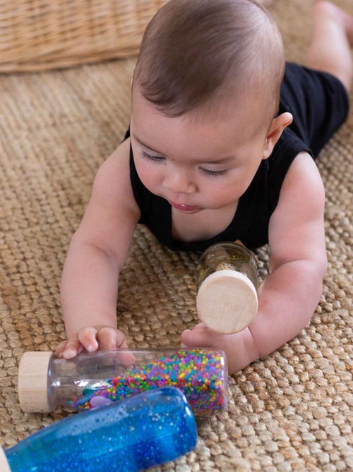 Giocattolo per neonato bottiglia sensoriale con suono | Petit Boum - Kiabi