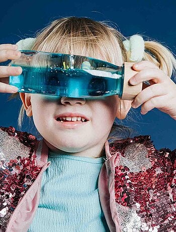 Giocattolo per neonato bottiglia sensoriale con suono | Petit Boum