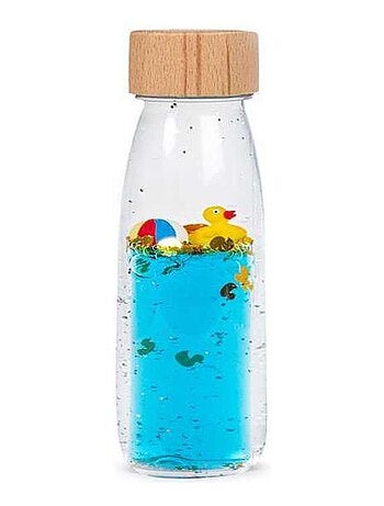 Giocattolo per neonato bottiglia sensoriale con suono | Petit Boum