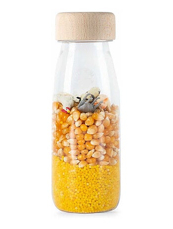 Giocattolo per neonato bottiglia sensoriale con suono | Petit Boum