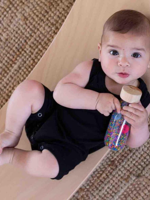 Giocattolo per neonato bottiglia sensoriale con suono | Petit Boum - Kiabi