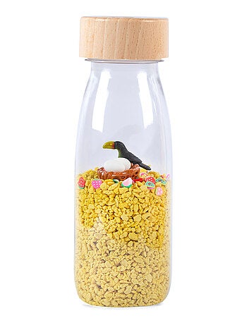 Giocattolo per neonato bottiglia sensoriale con suono | Petit Boum