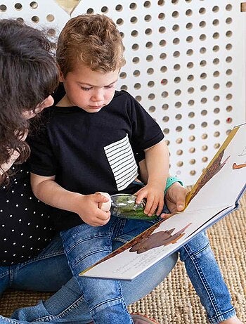 Giocattolo per neonato bottiglia sensoriale con suono | Petit Boum