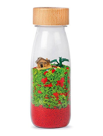 Giocattolo per neonato bottiglia sensoriale con suono | Petit Boum