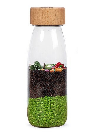 Giocattolo per neonato bottiglia sensoriale con suono | Petit Boum