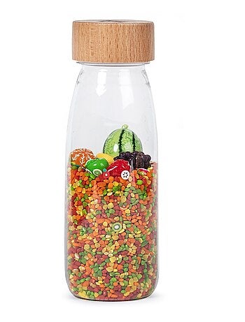 Giocattolo per neonato bottiglia sensoriale con suono | Petit Boum