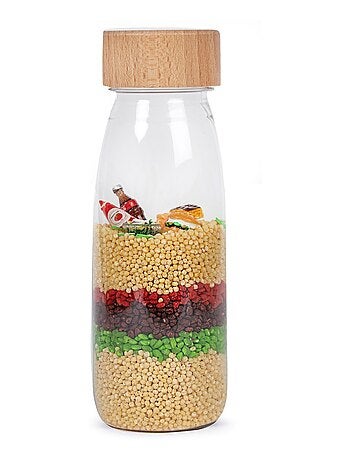 Giocattolo per neonato bottiglia sensoriale con suono | Petit Boum