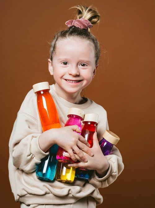 Giocattolo per neonato bottiglia sensoriale con suono | Petit Boum - Kiabi