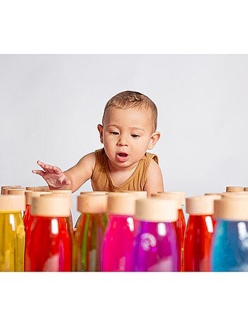 Giocattolo per neonato bottiglia sensoriale con suono | Petit Boum