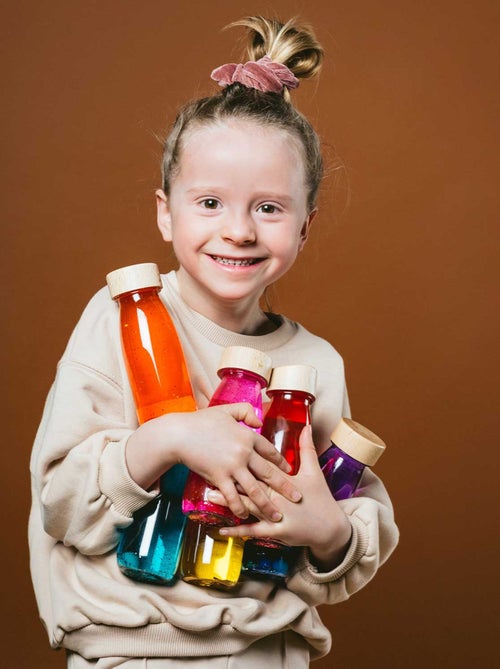 Giocattolo per neonato bottiglia sensoriale con suono | Petit Boum - Kiabi