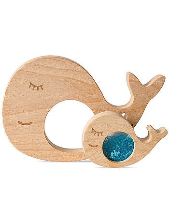 Giocattolo sensoriale neonato puzzle in legno balena | petit boum | petit boum