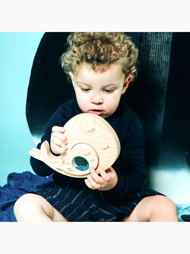 Giocattolo sensoriale neonato puzzle in legno balena | petit boum | petit boum Blu - Kiabi