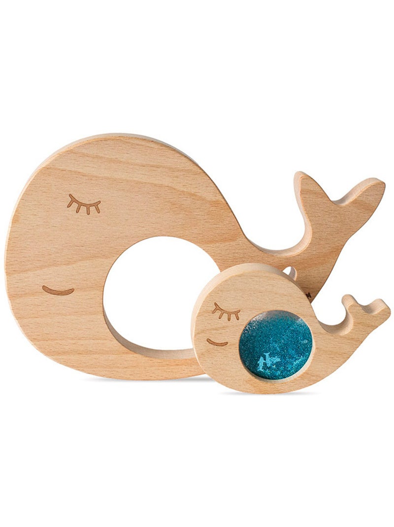 Giocattolo sensoriale neonato puzzle in legno balena | petit boum | petit boum Blu - Kiabi