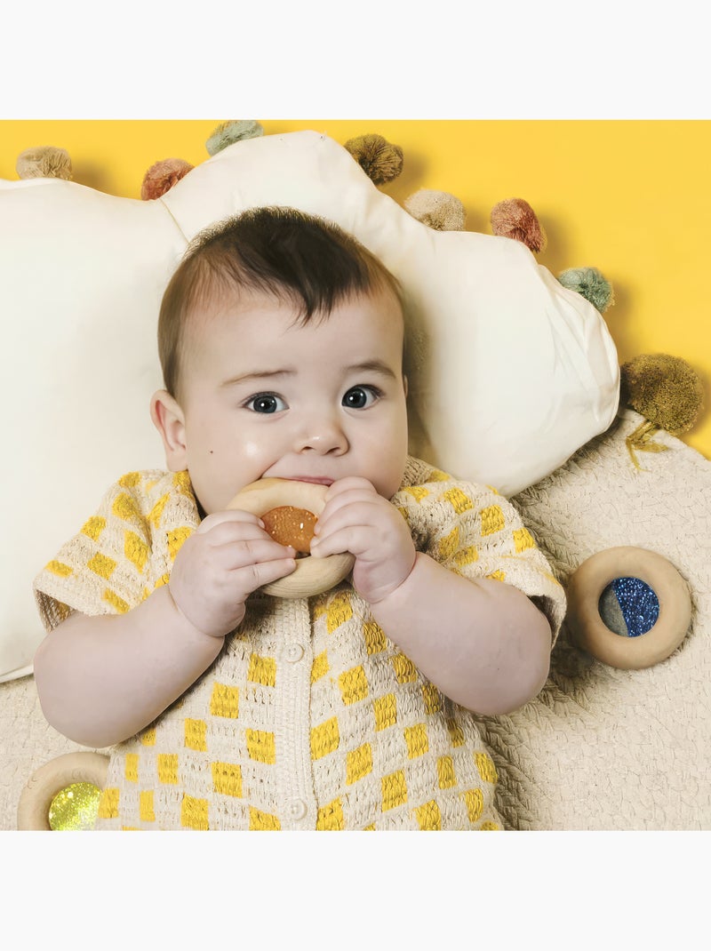 Giocattolo sonaglio sensoriale per neonato | petit boum | petit boum Blu - Kiabi