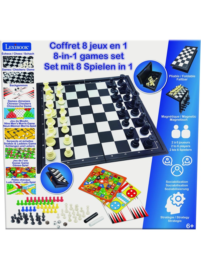 Giochi da tavolo magnetici set di 8 giochi in 1. Per 26 giocatori Nero - Kiabi