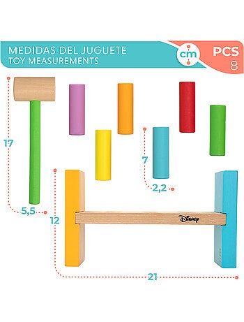 Gioco di blocchi e martelli in legno disney woomax
