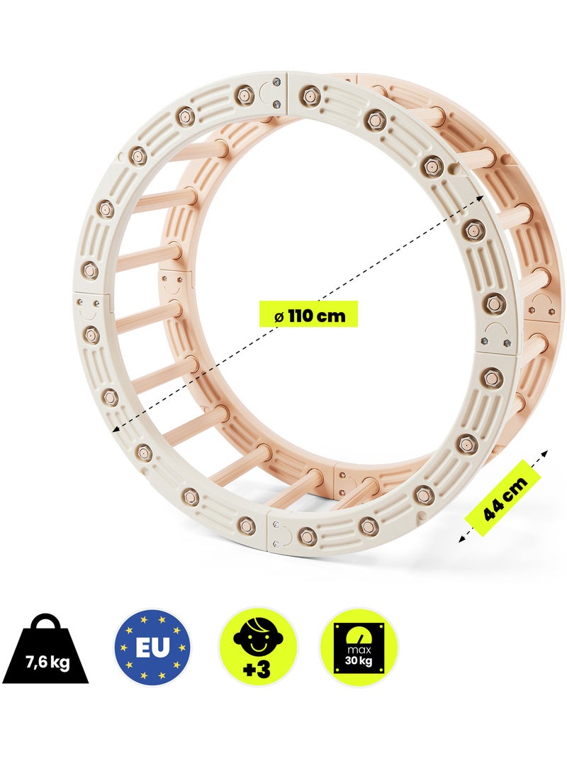 Gioco montessori 4 in 1 hypermotion per bambini con ruota ginnastica, arco e percorso di equilibrio N/D - Kiabi