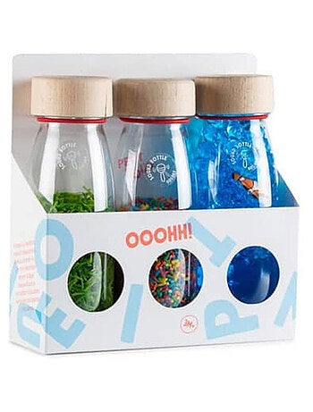 Gioco per neonati set da 3 bottiglie sensoriali | petit boum | petit boum