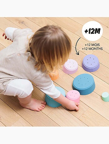 Gioco sensoriale piramide impilabile in silicone | oppi® | oppi®