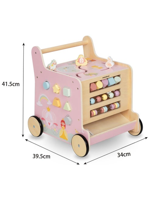Girello in legno 2 in 1 con cubo educativo multifunzione – gioco attività sviluppo bambini 1+ - Kiabi Girello in legno 2 in 1 con cubo educativo multifunzione – gioco attività sviluppo bambini 1+ - Kiabi