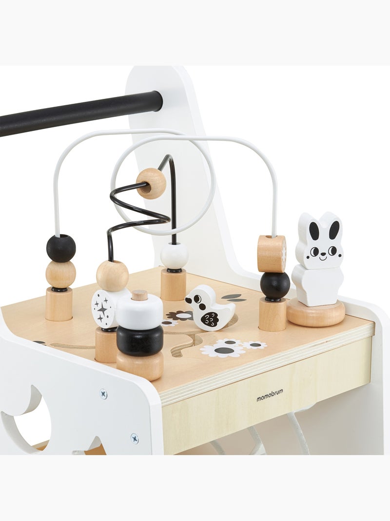 Girello in legno 6 in 1 con tavolo educativo, primi passi, attività motorie bambini N/D - Kiabi