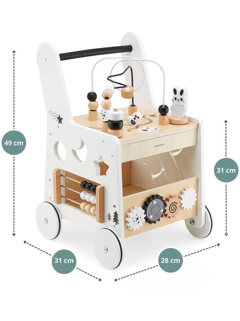 Girello in legno 6 in 1 con tavolo educativo, primi passi, attività motorie bambini N/D - Kiabi
