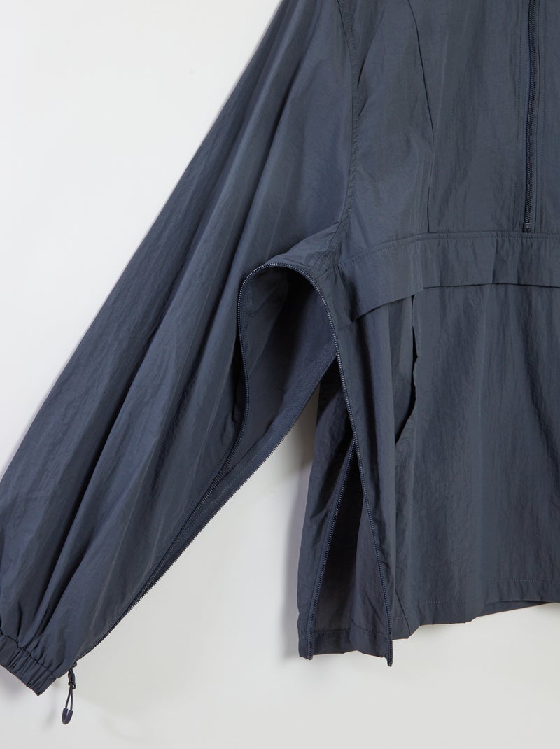 Giubbotto antipioggia con cappuccio - collezione facile da indossare BLU - Kiabi
