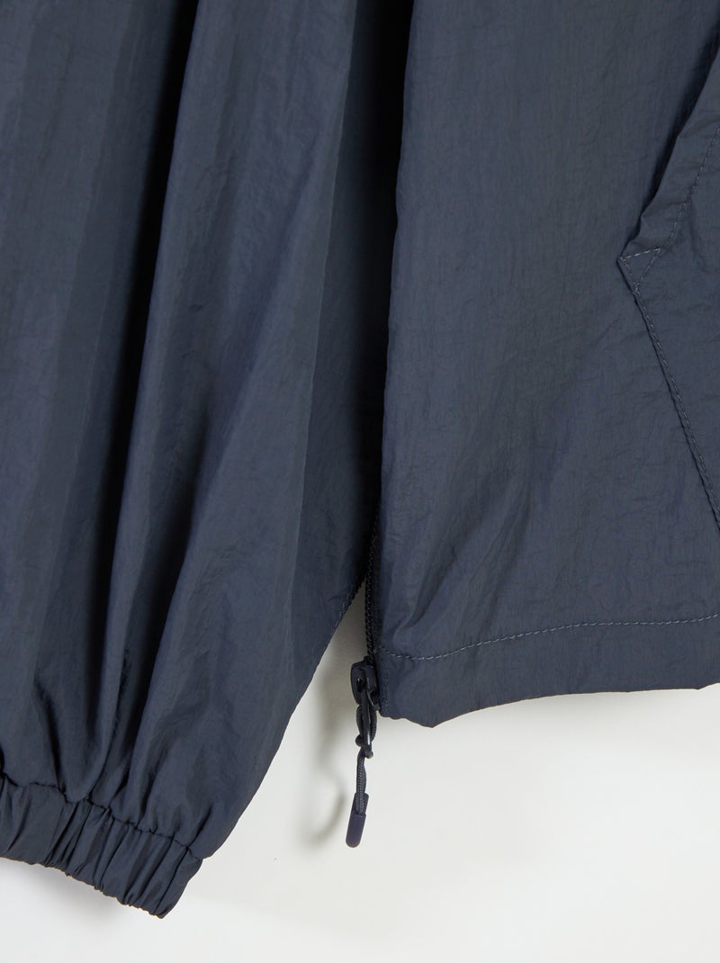 Giubbotto antipioggia con cappuccio - collezione facile da indossare BLU - Kiabi