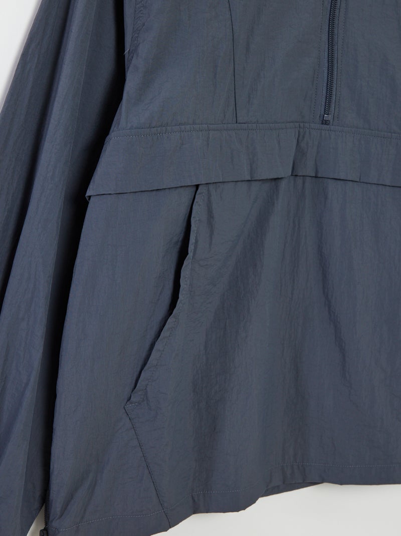 Giubbotto antipioggia con cappuccio - collezione facile da indossare BLU - Kiabi