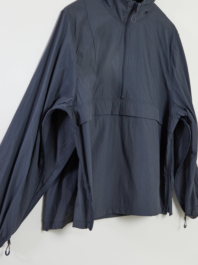 Giubbotto antipioggia con cappuccio - collezione facile da indossare BLU - Kiabi