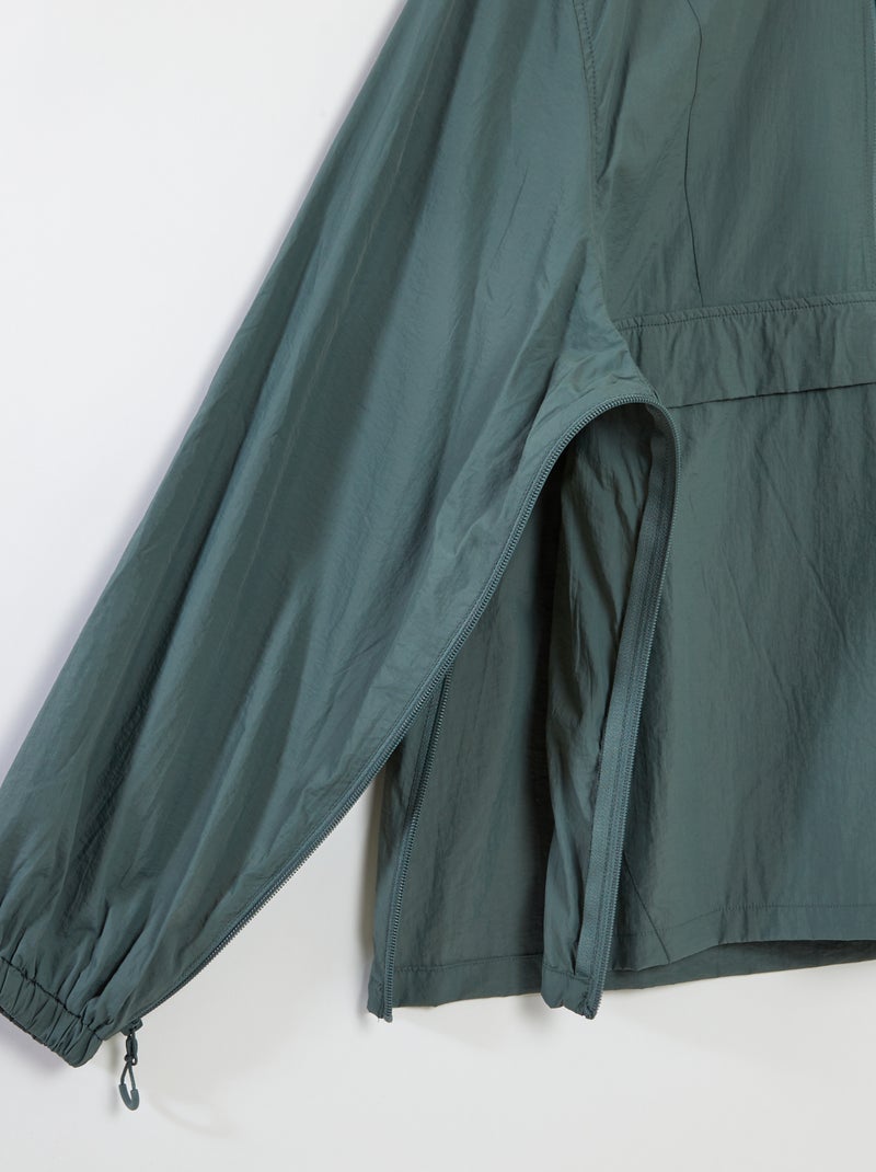 Giubbotto antipioggia con cappuccio - collezione facile da indossare VERDE - Kiabi