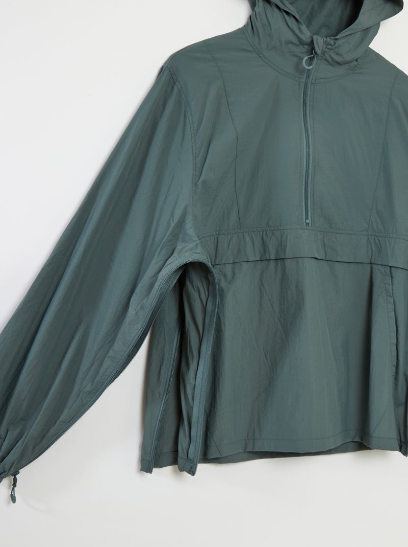 Giubbotto antipioggia con cappuccio - collezione facile da indossare VERDE - Kiabi