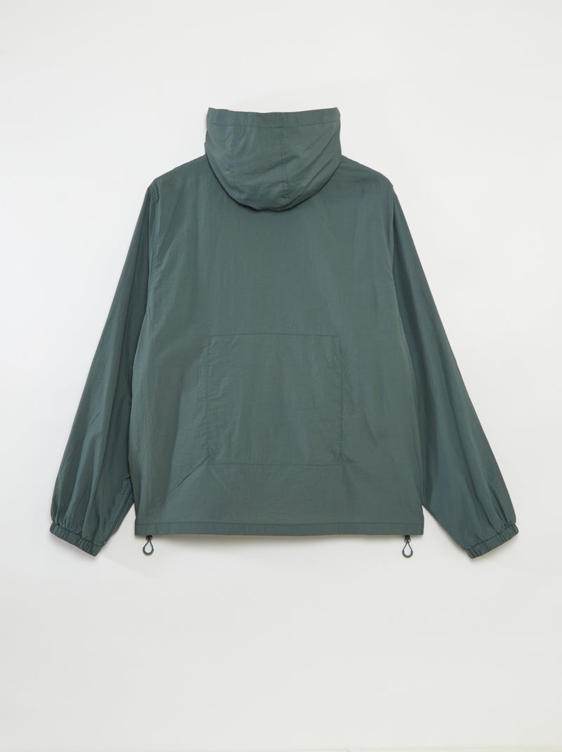 Giubbotto antipioggia con cappuccio - collezione facile da indossare VERDE - Kiabi