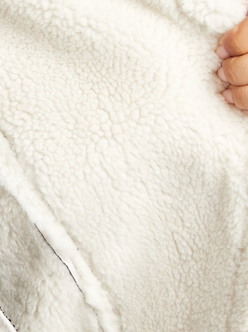 Giubbotto aviatore con collo effetto montone nero - Kiabi