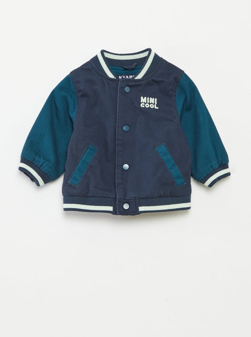 Giubbotto aviatore in cotone Blu - Kiabi