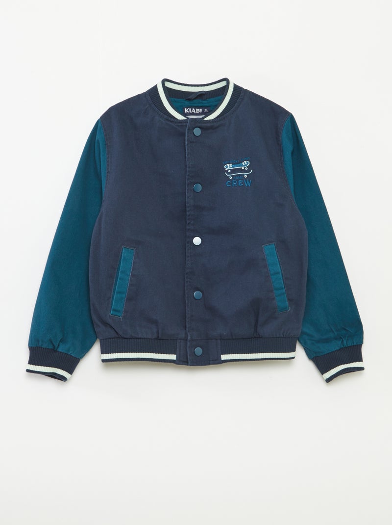 Giubbotto aviatore in cotone Blu - Kiabi