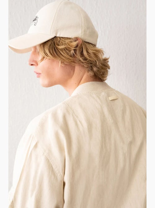 Giubbotto bomber in cotone con zip e tasca giesto - Kiabi Giubbotto bomber in cotone con zip e tasca giesto - Kiabi