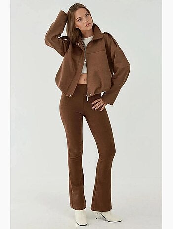 Giubbotto bomber in suede dalla texture morbida hiccup