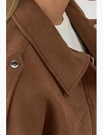 Giubbotto bomber in suede dalla texture morbida hiccup