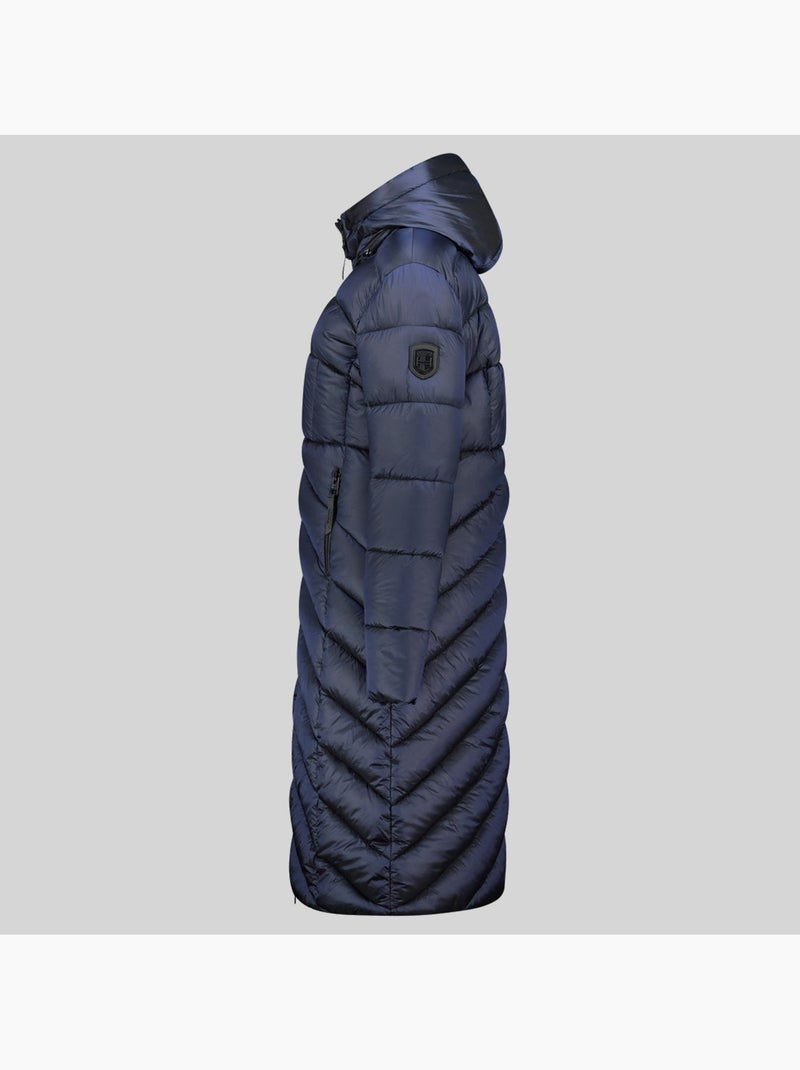 Giubbotto con cappuccio blanche long – geographical norway Blu marino - Kiabi